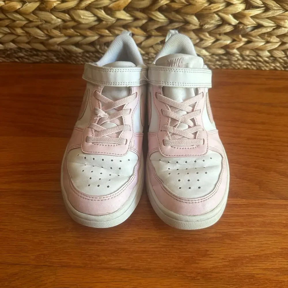 Nike Sneakers sz 2 Nike Court Borough Low White and Pink Sneakers